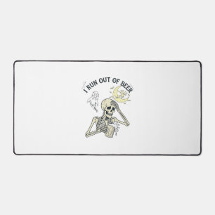 Run Out Beer Skeleton Ghost Moon Halloween_1 Desk Mat
