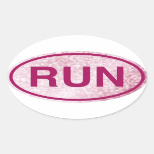 RUN OVAL STICKER