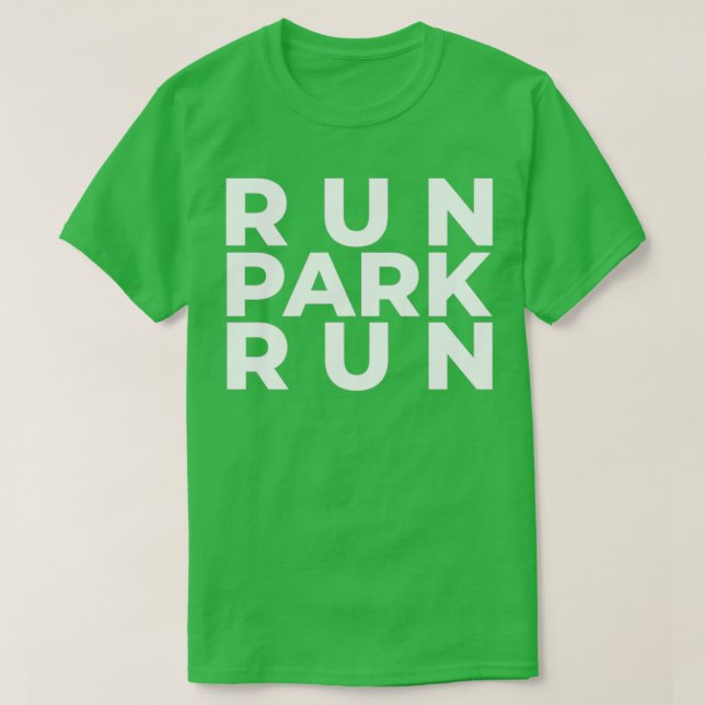 RUN PARKRUN RUN PARKRUN GREEN T-Shirt (Design Front)