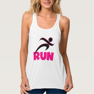 RUN Pink Fitness Running Singlet