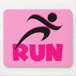 RUN Pink Mouse Pad