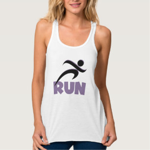 RUN Purple Running Fitness Singlet