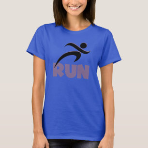 RUN Purple Running Fitness T-Shirt