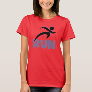 RUN Purple Running Fitness T-Shirt