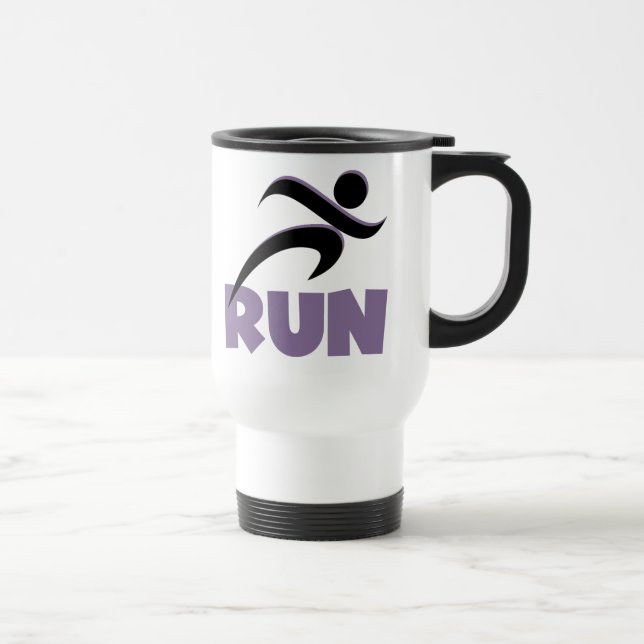 RUN Purple Travel Mug (Right)