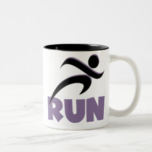 RUN Purple Two-Tone Coffee Mug