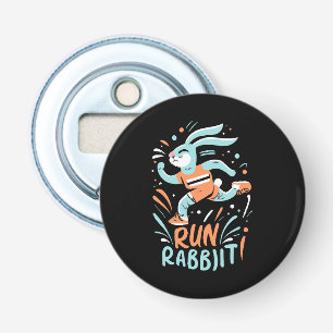 run rabbit marathon runner bunny cute bottle opener
