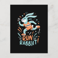 run rabbit marathon runner bunny cute
