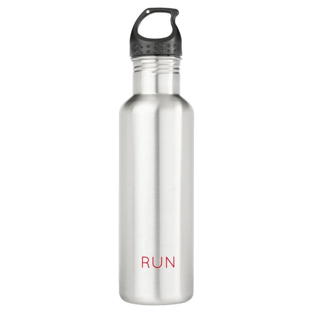 RUN Red Sports Team Track Cross Country Spirit Fun 710 Ml Water Bottle (Front)