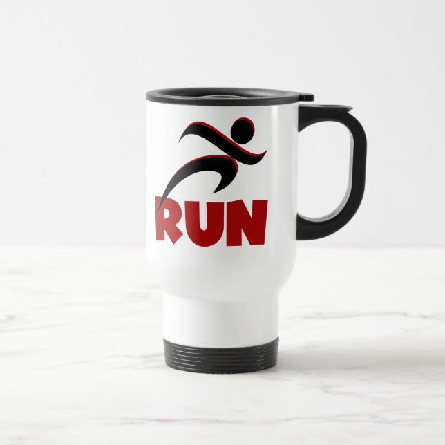 RUN Red Travel Mug (Right)