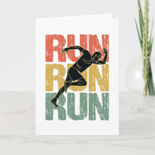 Run Run Run - Vintage Runner Card