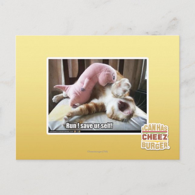 Run! Save ur self! Postcard (Front)