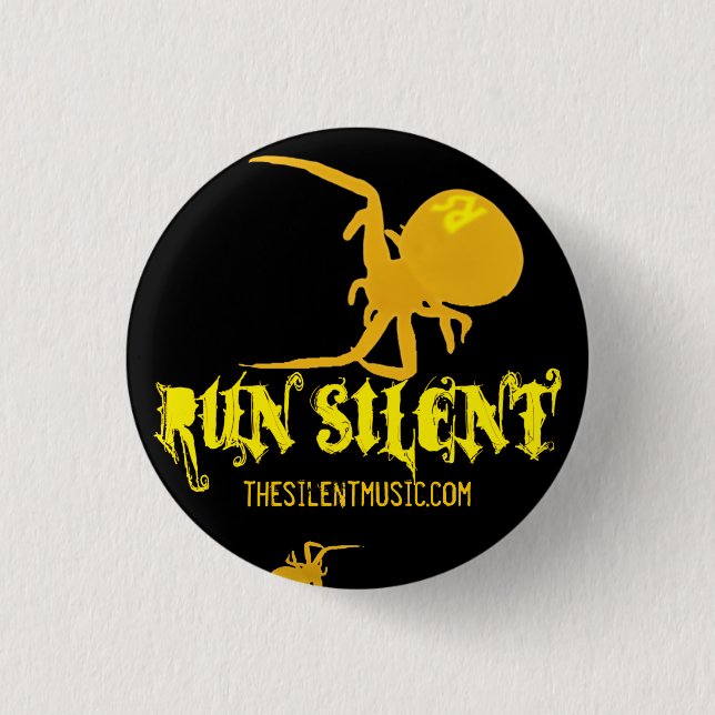 Run Silent Arachnida Logo Button - Customised (Front)