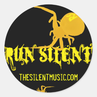 Run Silent Round Sticker