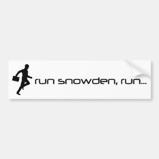 Run Snowden, Run Bumper Sticker