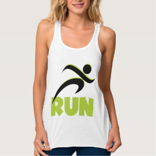 RUN Spring Green Fitness Running Singlet