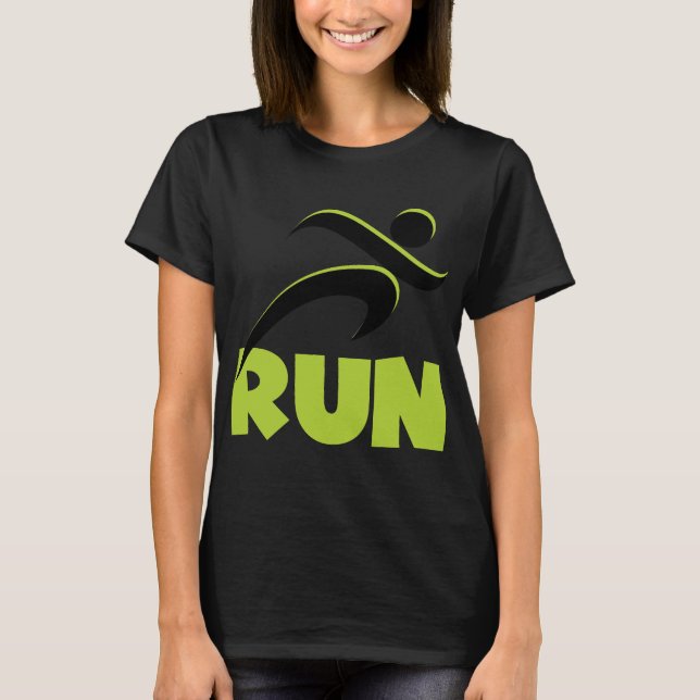 RUN Spring Green Fitness Running T-Shirt (Front)
