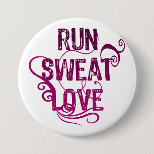 Run Sweat Love 7.5 Cm Round Badge