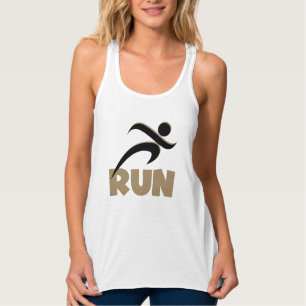 RUN Tan Fitness Running Singlet
