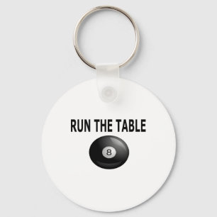 Run The Table Billiards Pool Eight Ll  Key Ring