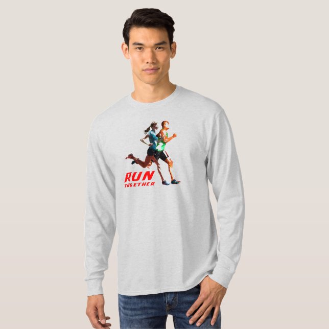 Run Together | Men's Long Sleeve T-Shirt (Front Full)