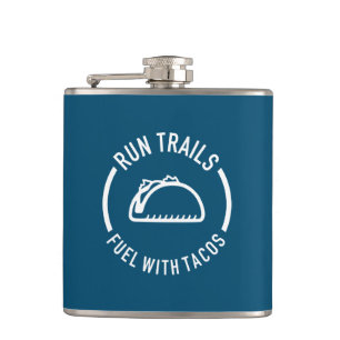 Run Trails Fuel With Tacos Hip Flask