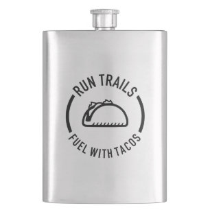 Run Trails Fuel With Tacos Hip Flask
