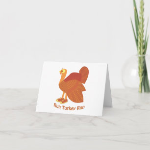 Run, Turkey, Run Holiday Card