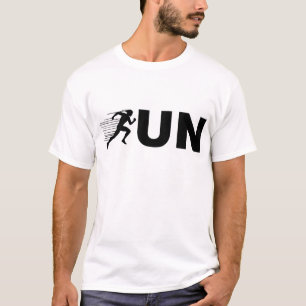 RUN Typography Running Design Minimalist Runner T-Shirt
