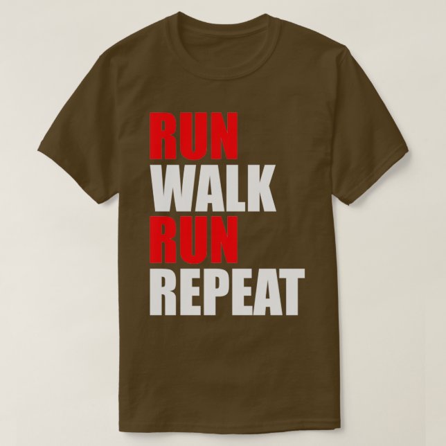Run Walk Run Repeat Red T-Shirt (Design Front)