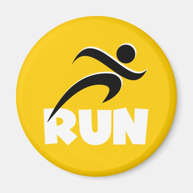 RUN White Magnet (Front)