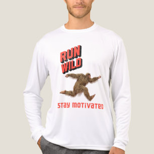 Run Wild Bigfoot Fitness Motivation Tri-Blend Shirt