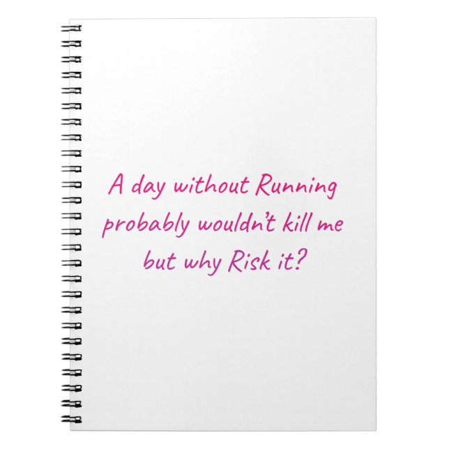 Run with a sense of humour notebook (Front)