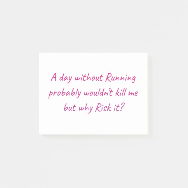 Run with a sense of humour post-it notes (Front)