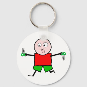 Run with scissors key ring