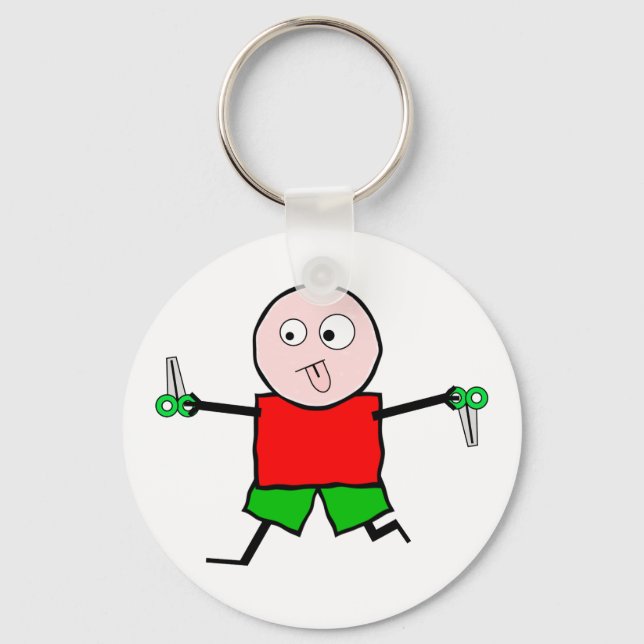 Run with scissors key ring (Front)