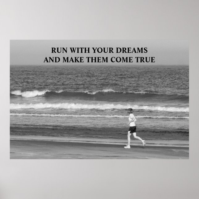 Run With Your Dreams motivational print (Front)