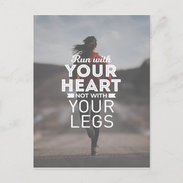 Run With Your Heart Postcard (Front)