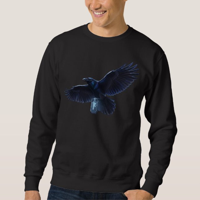 Runa Fehu and the Odin Crow Sweatshirt (Front)