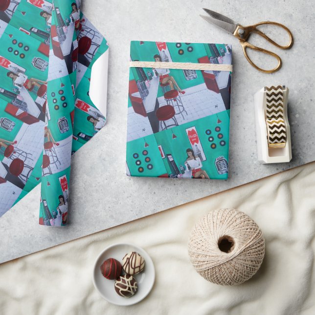 Runaround Sue Painting by Alfred Fox Wrapping Paper (Crafts)