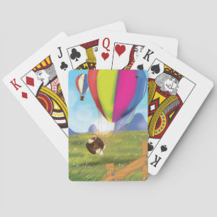 Runaway Cartoon Balloon Playing Cards
