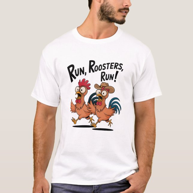 Runaway Roosters T-Shirt (Front)