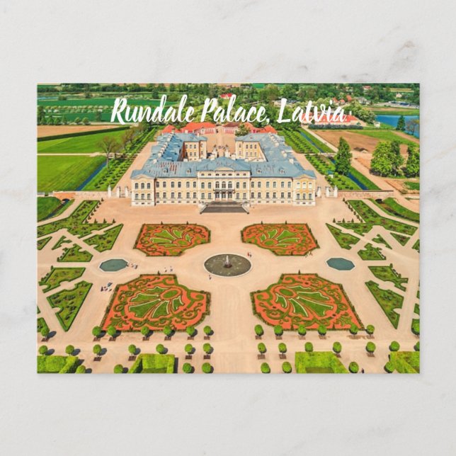 Rundāle Palace Latvia stylised Postcard (Front)