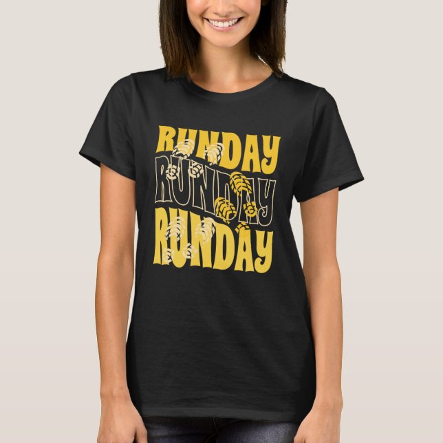 Runday Running  Sport Runner Exercise Workout Hike T-Shirt (Front)