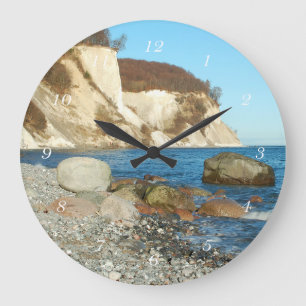 Runde Wanduhr Kreidefelsen auf Rügen Large Clock