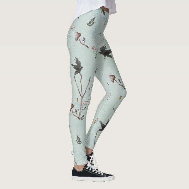Rune Algiz Made Of Branches And Crow Leggings (Right)