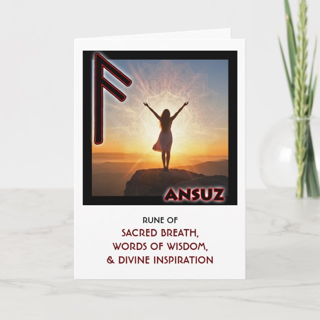 Rune Ansuz - Divine Inspiration Card (Front)