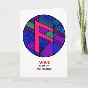 Rune Ansuz - Inspiration - Art Nouveau Card