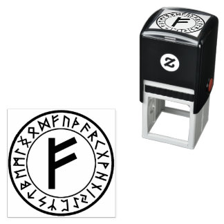 Rune Circle [01. Fehu] Self-Inking Stamp