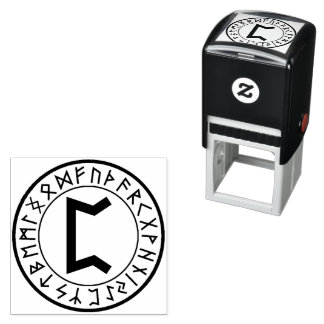 Rune Circle [14. Perthro] Self-Inking Stamp
